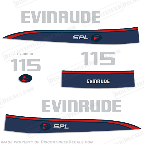 Evinrude 115hp Decal Kit - 1997-1998 115, 97, 98, INCR10Aug2021