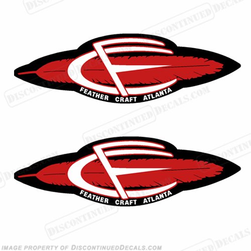 Feather Craft Boat Late 1960 Style Decals (Set of 2) INCR10Aug2021