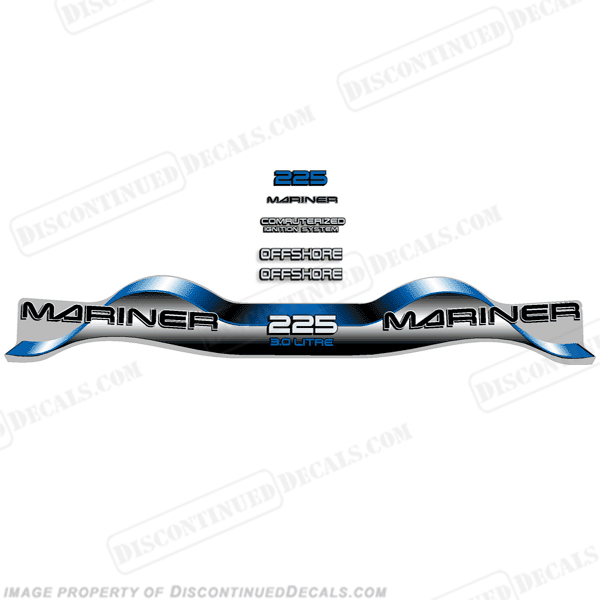 Mariner 225hp 3.0 Offshore Decal Kit - Blue INCR10Aug2021
