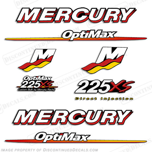 Mercury 225XS Optimax Decal Kit - 2007 - 2009 INCR10Aug2021