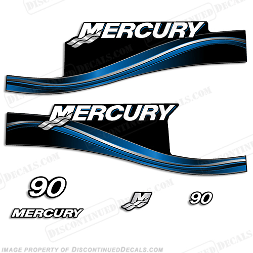 Mercury 90hp ELPTO / EXLPTO Decal Kit - 2005 (Blue) exlpto, 90 hp, 90, INCR10Aug2021
