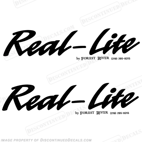Real-Lite by Forest River RV Decals (Set of 2) - Any Color! INCR10Aug2021