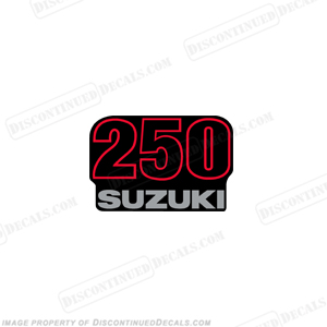 Suzuki Single "250" Decal - Rear INCR10Aug2021