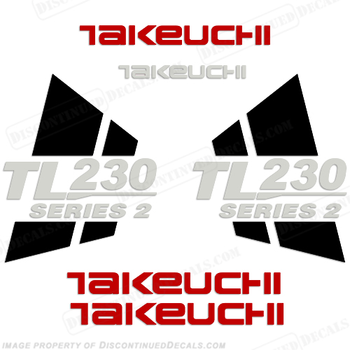 Takeuchi TL230 Series 2 Loader Decals INCR10Aug2021