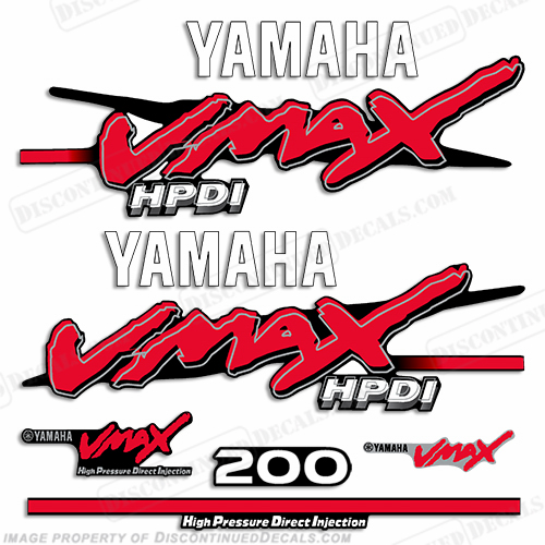 Yamaha 200hp VMAX HPDI Decals INCR10Aug2021