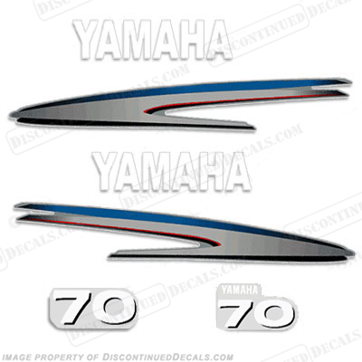 Yamaha 70hp 2-Stroke Decal Kit - 2002 - 2006+ (New Style) INCR10Aug2021