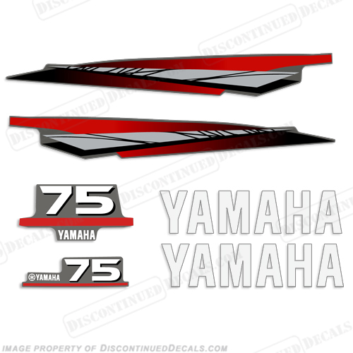 Yamaha 75hp 2-Stroke Decal Kit INCR10Aug2021