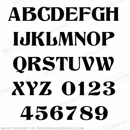 Registration Numbers &amp; Letters Decal Kit (Decorative Font) - Any Color! INCR10Aug2021