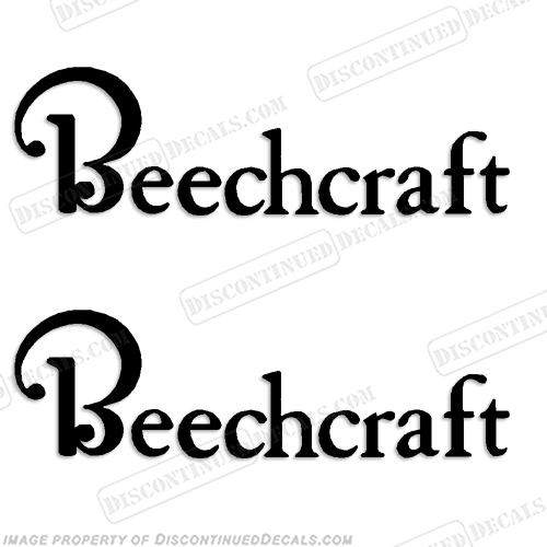 Beechcraft Aircraft Decals (Set of 2) - Any Color! beech, beech craft,INCR10Aug2021