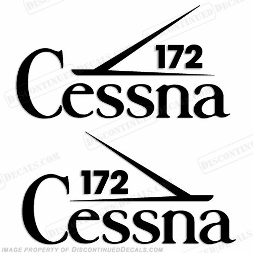 Cessna 172 Aircraft Logo Decals (Set of 2) - Any Color! INCR10Aug2021