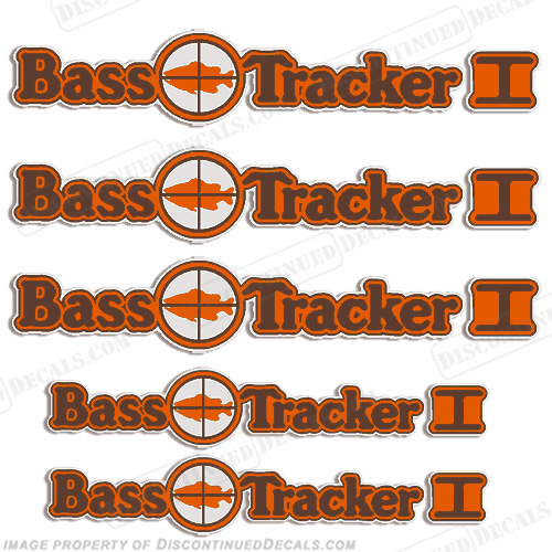 Bass Tracker I Target Boat Decal Package - 1970s 70, 70s, INCR10Aug2021