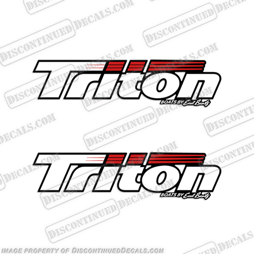 Triton Boat Logo Decals (Set of 2) - Style 3 by Earl Bentz boat, decals, triton, boats, by, earl, bentz, style, 3, fiberglass, fishing, stickers