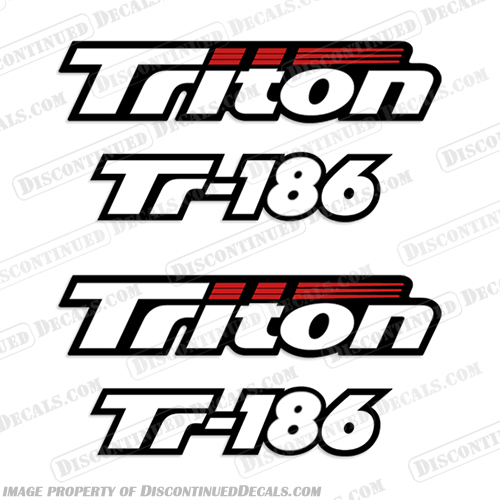 Triton Tr-186 Boat Logo Decal (Set of 2)  boat_decals_triton_tr-186_hull_stickers