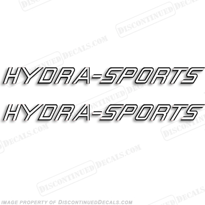 HydraSports Boat Logo Decal - Any Color! (Set of 2) INCR10Aug2021