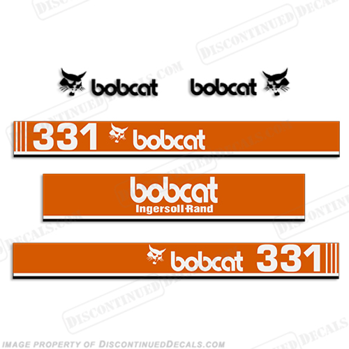 Bobcat 331 Mini Excavator Decals INCR10Aug2021