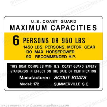 Scout 172 Decal - 6 Person INCR10Aug2021