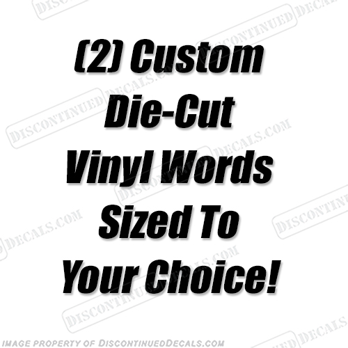 Custom Die-Cut Vinyl Decals (Set of 2) yamaha, cut, lettering, letters, word, decal, side, INCR10Aug2021