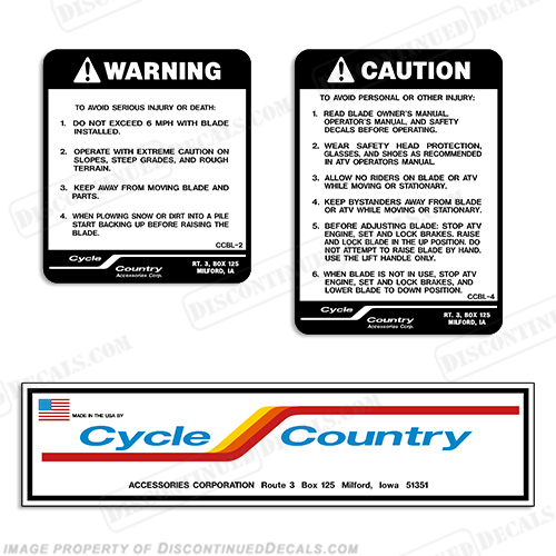 Cycle Country Decal Package INCR10Aug2021