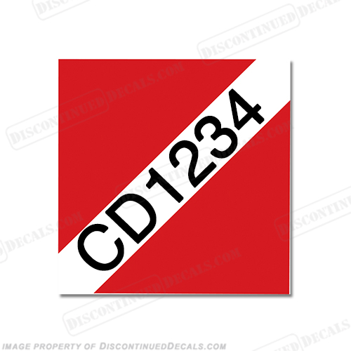 Commercial Dive Flag Decal - 24" INCR10Aug2021