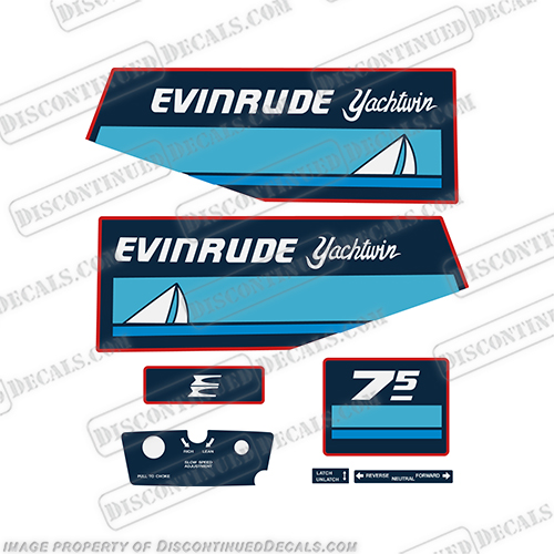 Evinrude 1983 7.5hp Decal Kit  evinrude, 7.5, 75, 7, 8, evinrude_decals_7.5_hp_outboard_motor_1983, 83, 1983, INCR10Aug2021