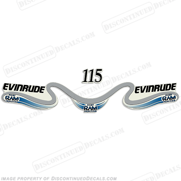 Evinrude 115 Decal Kit - Blue INCR10Aug2021