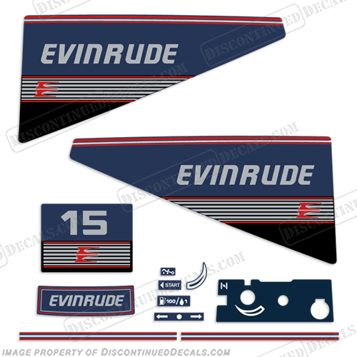 Evinrude 1989-1991 15hp Decal Kit  evinrude 15, 87, 88, 89, 90, 91, 1991, 1990, 1989, 15hp, 15hp, 15, evinrude_decals_15_hp_outboard_motor_1989_1990_1991,INCR10Aug2021 