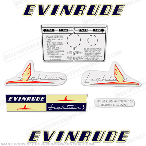 Evinrude 1954 3hp Decal Kit INCR10Aug2021