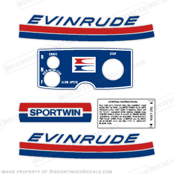 Evinrude 1969 9.5hp Decal Kit INCR10Aug2021
