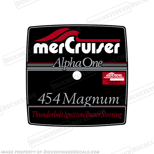 Mercruiser 454 Magnum Alpha One Flame Arrestor Decal INCR10Aug2021