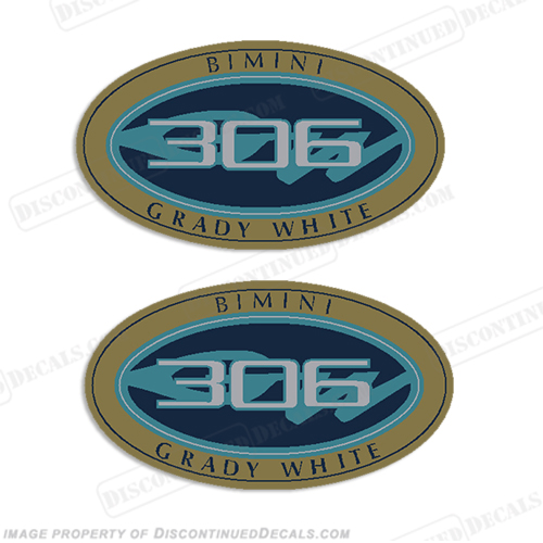 Grady White Bimini 306 Logo Decals (Set of 2) INCR10Aug2021