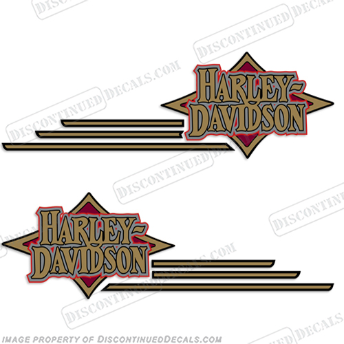 Harley-Davidson Softail Decals (Set of 2) - 1997 custom Harley, Davidson, Harley Davidson, soft, tail, 1996, 96, softtail, soft-tail, harley-davidson, fuel, gas, tank, decal, sticker, INCR10Aug2021