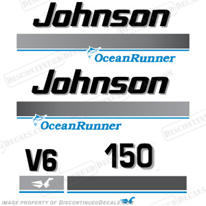 Johnson 150hp OceanRunner Decals ocean runner, ocean-runner, INCR10Aug2021