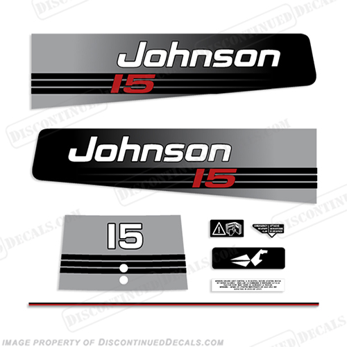 Johnson 15hp Decals - 1993 - 1994 15 hp, 1993, INCR10Aug2021