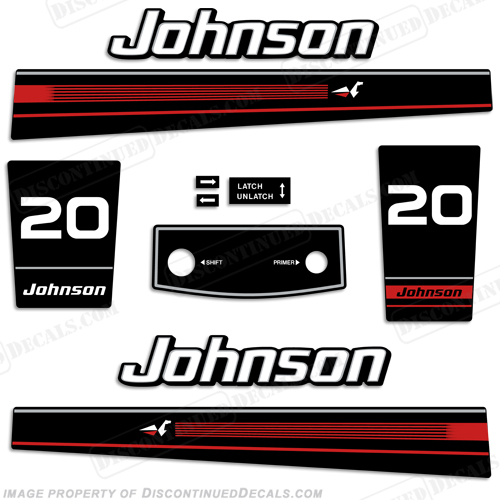 Johnson 20hp Decals - 1995 - 1996 INCR10Aug2021