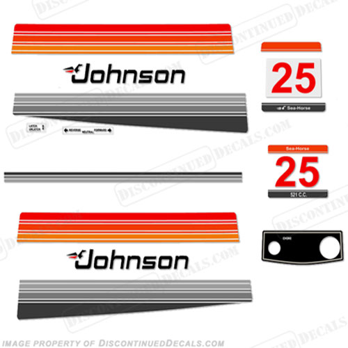 Johnson 1980 25hp Electric Decals INCR10Aug2021