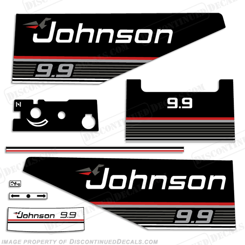 Johnson 1989 9.9hp Decal Kit INCR10Aug2021