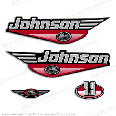 Johnson 9.9hp Decals (Red) 2000 INCR10Aug2021
