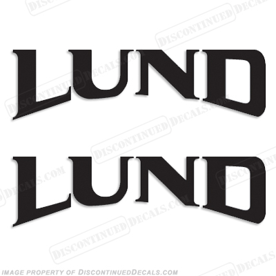 Lund Boat Decals (Set of 2) - Black INCR10Aug2021