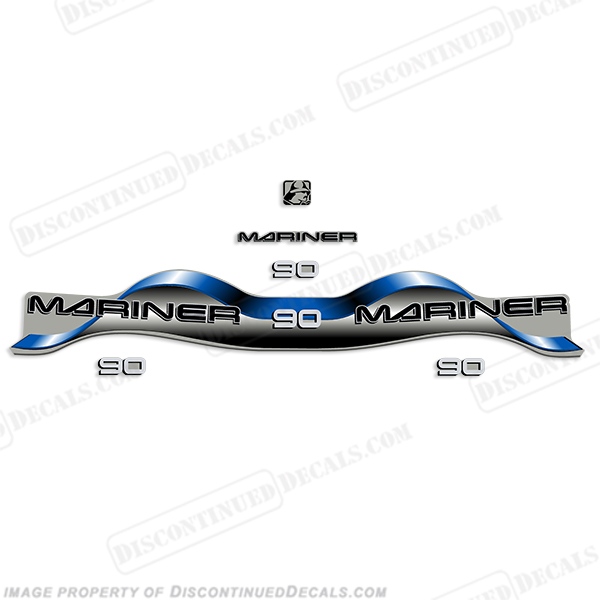Mariner 90hp Decal Kit - Blue INCR10Aug2021