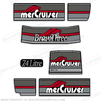 Mercruiser 1986-1998 Bravo Three Decals INCR10Aug2021