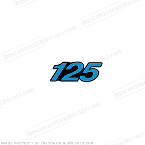 Mercury Single "125" Decal - Blue INCR10Aug2021