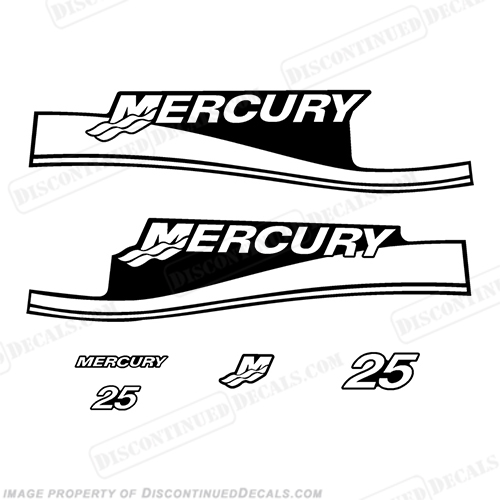 Mercury 25hp Decal Kit - Any Color! INCR10Aug2021
