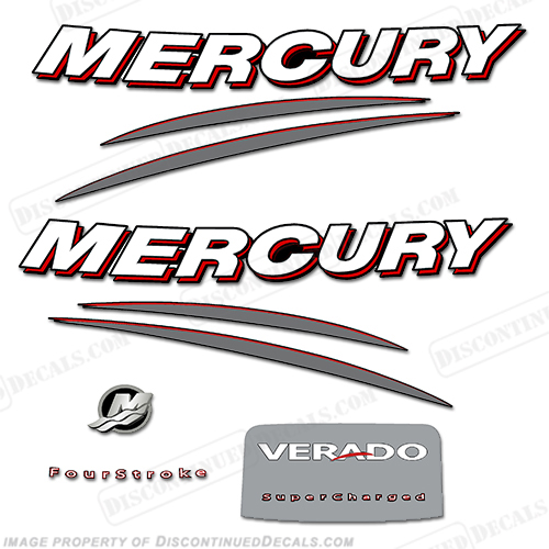 Mercury Verado 135-175 Decal Kit - Curved INCR10Aug2021