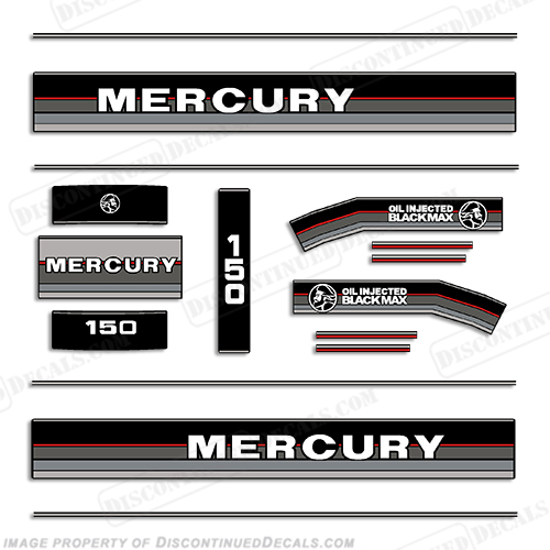Mercury 1987 150HP Outboard Engine Decals INCR10Aug2021