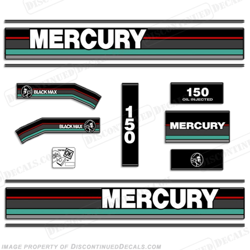 Mercury 1992 150hp Outboard Decals INCR10Aug2021
