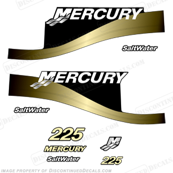 Mercury 225hp Salwater Decal Kit - Fighting Yellow! INCR10Aug2021