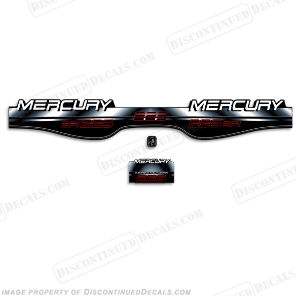 Mercury 225hp EFI BlackMax Decals - 97'-98' INCR10Aug2021
