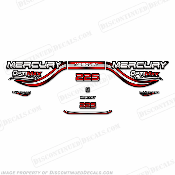 Mercury 225hp Optimax Decals- 1999 (Red) INCR10Aug2021