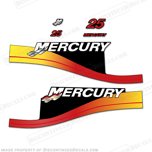 Mercury 25hp Decal Kit - Custom Fade! INCR10Aug2021