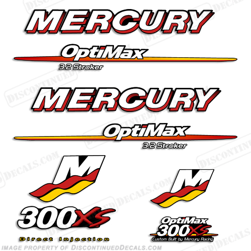 Mercury 300XS 3.2 Stroker Decal Kit 300, 300-xs, 300 xs, xs, INCR10Aug2021